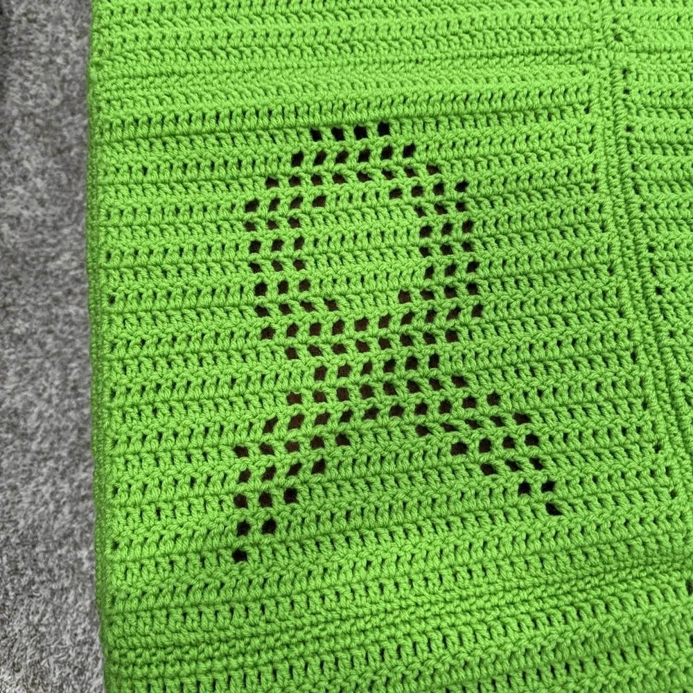 Handmade Crocheted Breast‎ Cancer Symbols Green Never Used